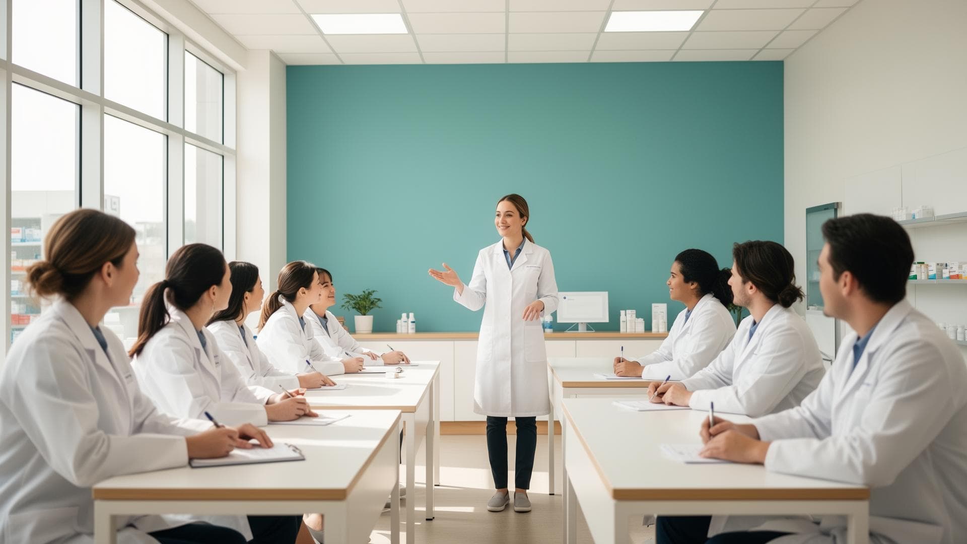Pharmacy team in a clinical training session